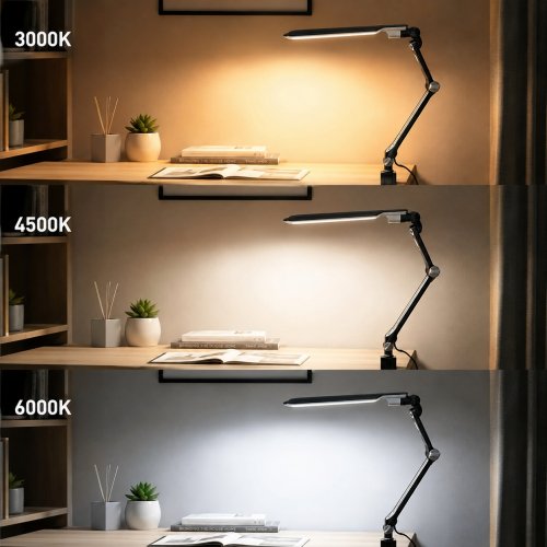 Настільна LED лампа Horoz EBRU 10W 3000-6000K сенсор чорний 049-010-0010-020