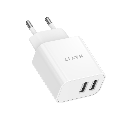 Мережевий зарядний пристрій HAVIT 15W 2xUSB-A White HV-UC006B-WH