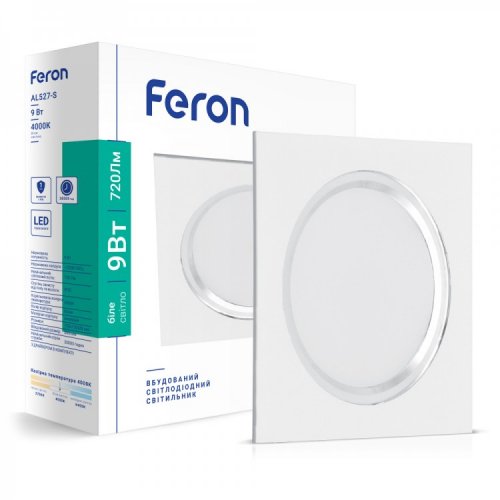Точковий LED світильник Feron AL527-S 9W 4000К білий 7261