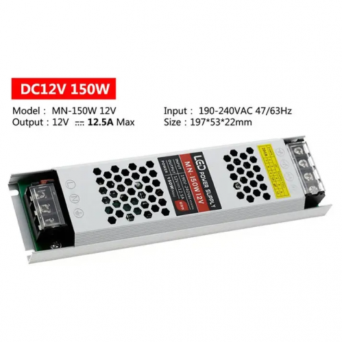 Блок питания LT 150W 12V 12.5А IP20 ultra thin MN-150-12 61103