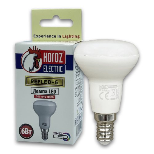 Світлодіодна LED лампа Horoz REFLED-6 R50 6W E14 4200K 001-040-0006-031