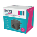 Сетевой фильтр-удлинитель IKOS C34S-CU 3 розетки/3USB/Type-C 1.5м black 0007-CEF