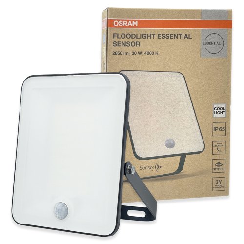 Світлодіодний LED прожектор Osram Floodlight Essential Sensor 30W 4000K IP65 220V з датчиком руху 90025892