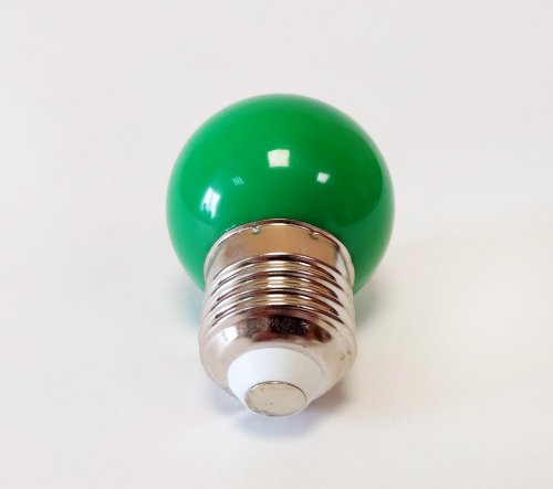 Світлодіодна лампа Horoz зелена G45 1W E27 001-017-0001-040