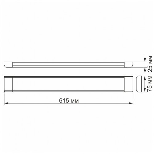 Линейный LED светильник линейный Videx 27W 5000K IP20 600мм 220V VL-BN-27065