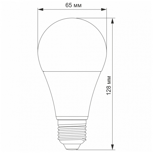Світлодіодна лампа Titanum A65 15W E27 3000K TLA6515273