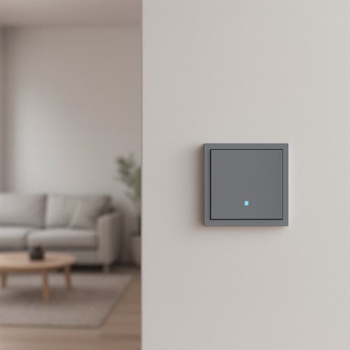 Выключатель Ardero EV111L-G Soft с подсветкой серый 8710