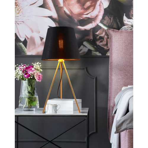 Настольная лампа Goldlux Elena E27 IP20 черный 325846