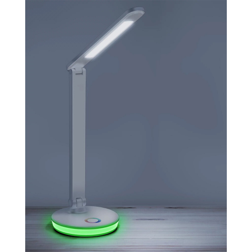 Настільна LED лампа Goldlux Neptun акумуляторна 7W 4000К+RGB IP20 USB білий 325037