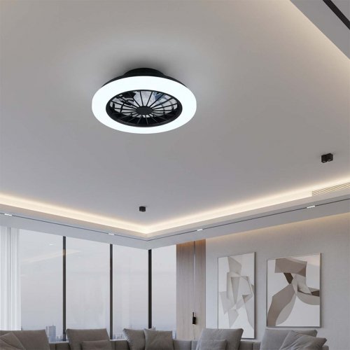 LED светильник накладной Goldlux Ghana с пультом 24W 3000K/4000K/6500K с вентилятором белый 341303