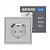 Розетка Ardero Soft ER123USB-S USB-A + USB-C 20W одинарна з заземленням срібло 8669