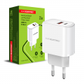 Мережевий зарядний пристрій Euroelectric 20W QC3.0 USBA+Type-C Charger-18/20W