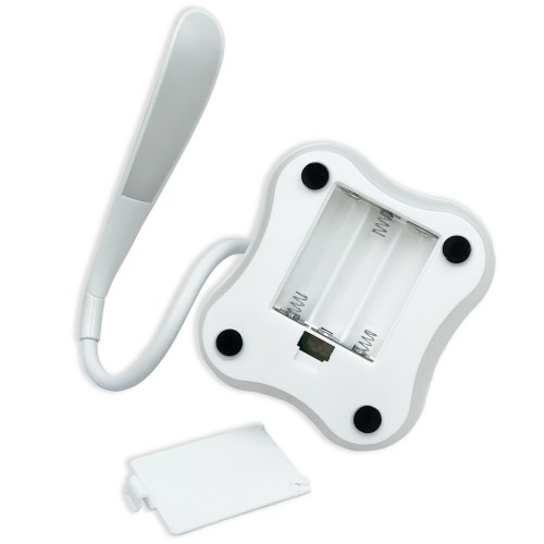 Настільна LED лампа на батарейках ElectroHouse USB 1.5W 6500K біла EH-LMT-05