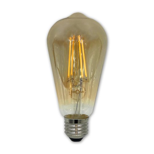 Світлодіодна LED лампа Biom ретро ST64 8W E27 2500K FL-418 Amber