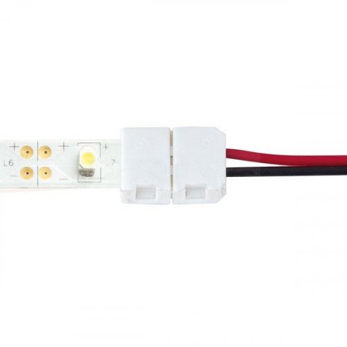 Конектор для LED стрічки 12В 8мм зажим-провід 2pin, 15см № 4 475