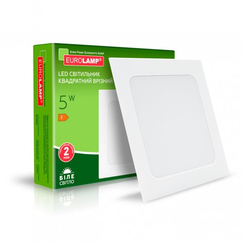 LED cветильник Eurolamp 5W 4000K квадрат LED-DLS-5/4(new)