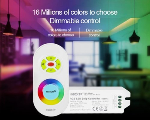 Комплект управління Mi-Light RLC042 RGB 2в1 пульт 1 зона + LED контролер 12/24В RLC042-RGB