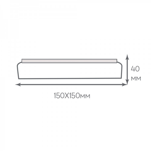 LED светильник Ardero AL806ARD 18W 5000K накладной квадрат 8172