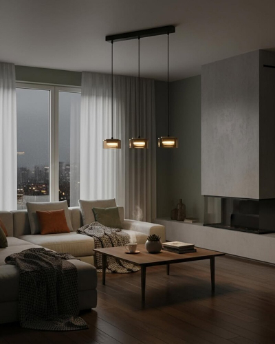 Подвесной светильник Goldlux Ofelia GX53 4000K янтарный 331298