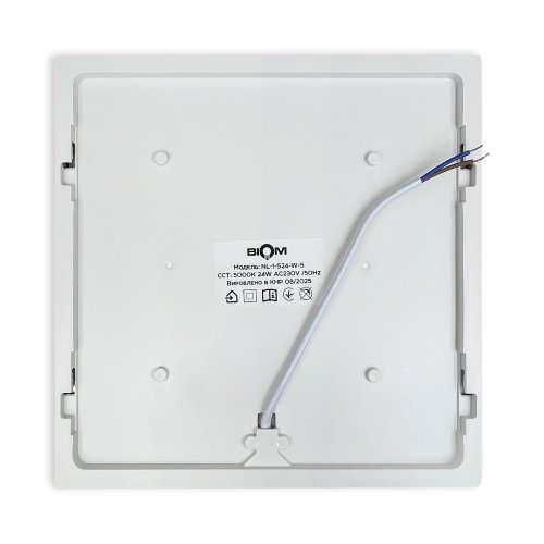 LED світильник накладний Biom 24W 5000К IP40 квадрат білий NL-1-S24-W-5 25793