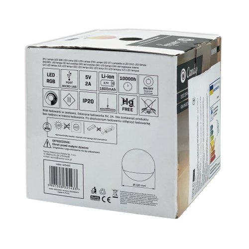 Настільна LED лампа Goldlux Candy акумуляторна RGB IP20 USB 325433