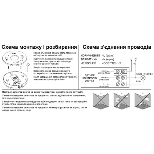 Датчик движения накладной Евросвет SO-01 360° Белый 000040947