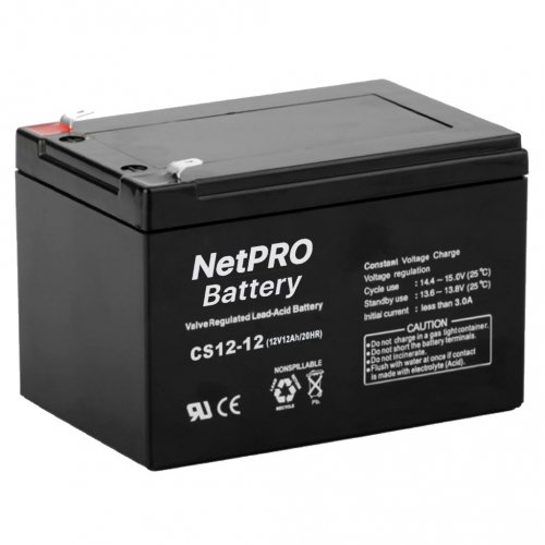 Аккумулятор свинцово-кислотный NetPRO Small AGM CS12-12 12В 12Ач (NEW) bat-netpro-cs-12-12n