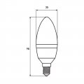 Мультипак "1+1" Eurolamp світлодіодна лампа філамент CL 6W E14 3000K (deco) MLP-LED-CL-06143(Amber)