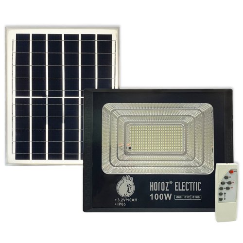 Світлодіодний LED прожектор на сонячній батареї Horoz TIGER 100W 6400К IP65 068-012-0100-010