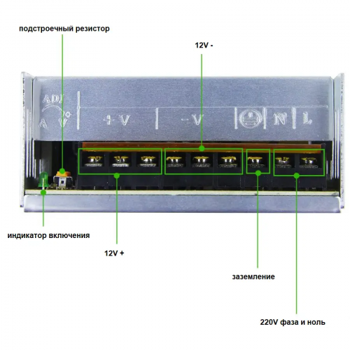 Блок питания LT 480W 12V 40А IP20 S-480-12 061310