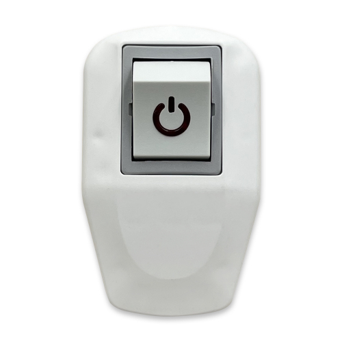 Вилка AY-KA с выключателем и заземлением белая 62-13-10