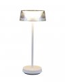 Настільна LED лампа Goldlux Casablanca акумуляторна вулична 2700K IP44 на сонячній батареї білий 329882 Настільна LED лампа Goldlux Casablanca акумуляторна вулична 2700K IP44 на сонячній батареї білий 329882