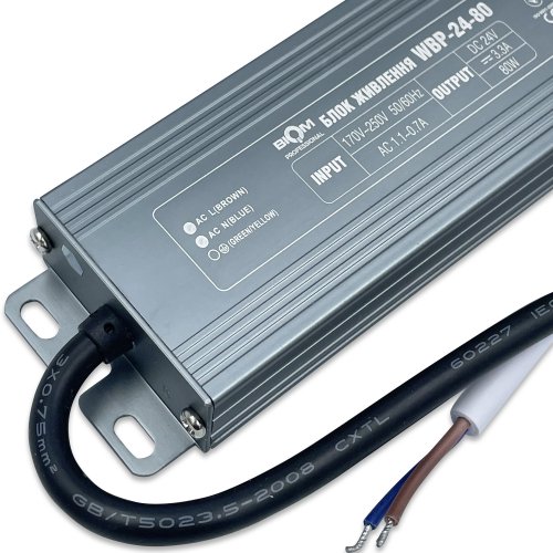 Блок живлення Biom Professional 80W 24V 3.33A IP67 WBP-24-80 27326