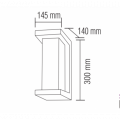 LED світильник фасадний Horoz MORENA 20W 4200К IP54 настінний 076-080-0020-010