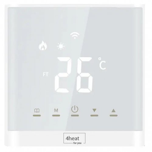 Wi-Fi терморегулятор для полу 4Heat AE-667 білий 4HT.AE667.WF