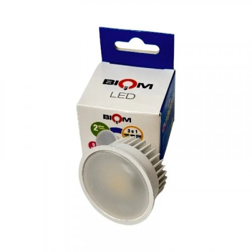 LED лампа Biom MR16 9W модуль 3ССТ 3000К/4500K/6000К матовый 120 BT-904 27334