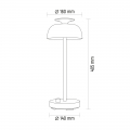 Настольная LED лампа аккумуляторная Videx 8.5W 4000K+RGB зеленая VL-TF23G Настольная LED лампа аккумуляторная Videx 8.5W 4000K+RGB зеленая VL-TF23G