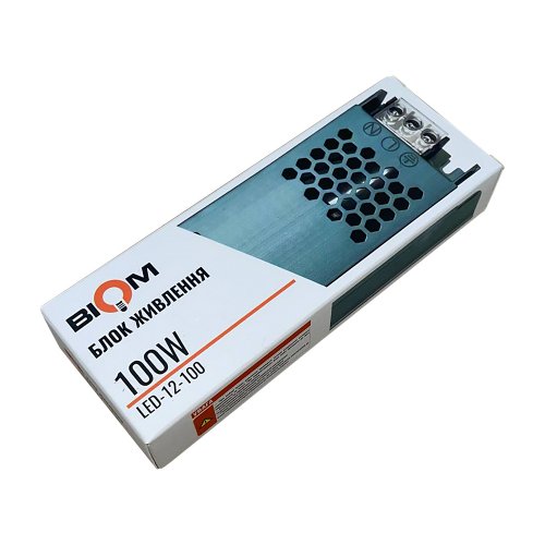 Блок живлення Biom 100W 12V 8.3A IP20 LED-12-100 23436