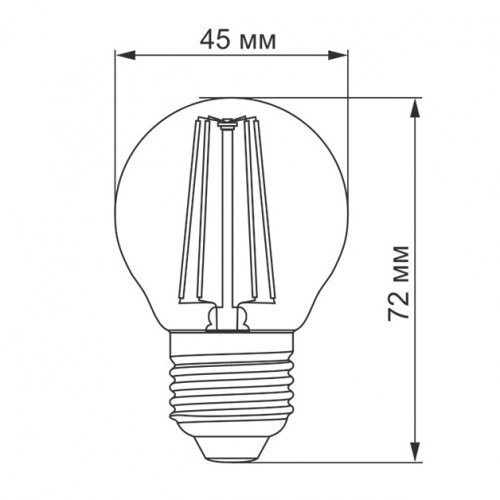 Світлодіодна лампа Titanum Filament G45 4W E27 4100K TLFG4504274
