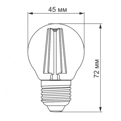 LED лампа Titanum Filament G45 4W E27 4100K TLFG4504274