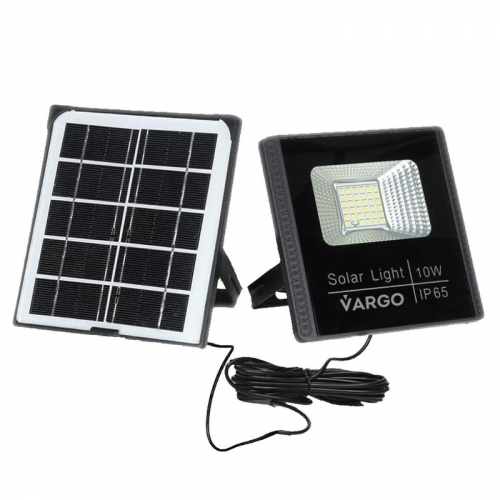 LED прожектор на сонячній батареї VARGO 10W 6500К IP65 V-111873