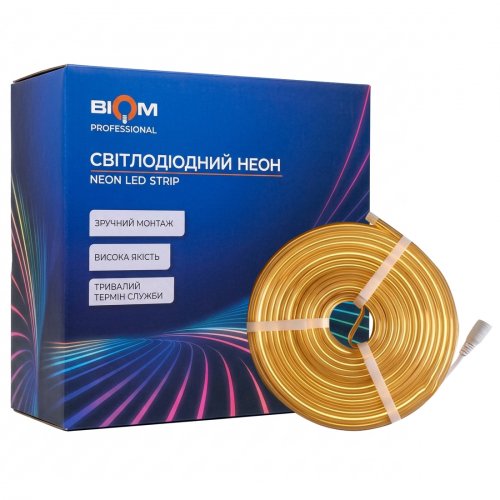 LED неон Biom SMD2835 120шт/м 12W/м 2800-3000K IP65 24V 11х5 BNSP-24-511-2835-120-WW-1 28461