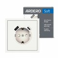 Розетка Ardero Soft ER123USB-W USB-A + USB-C 20W одинарная с заземлением белый 8636 Розетка Ardero Soft ER123USB-W USB-A + USB-C 20W одинарная с заземлением белый 8636