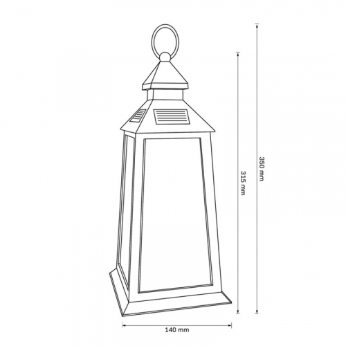 Настільна LED лампа Goldlux Fenix акумуляторна вулична 1600K IP44 на сонячній батареї чорна 330284