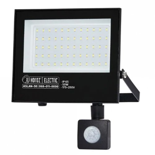 Світлодіодний LED прожектор з датчиком руху Horoz ASLAN / S-50 50W 6400K IP65 068-011-0050-010