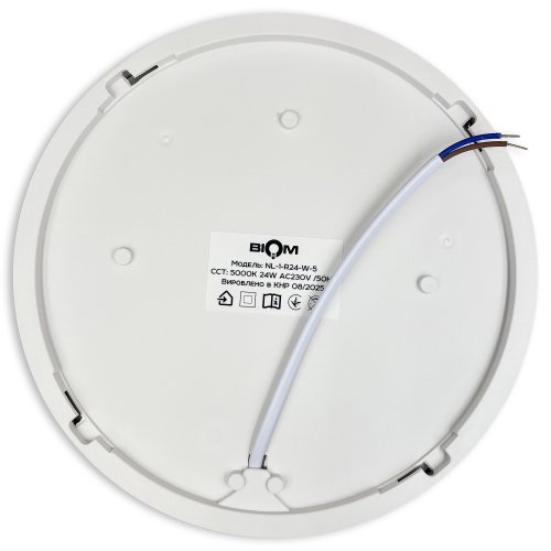 LED світильник накладний Biom 24W 5000К IP40 круглий білий NL-1-R24-W-5 25789