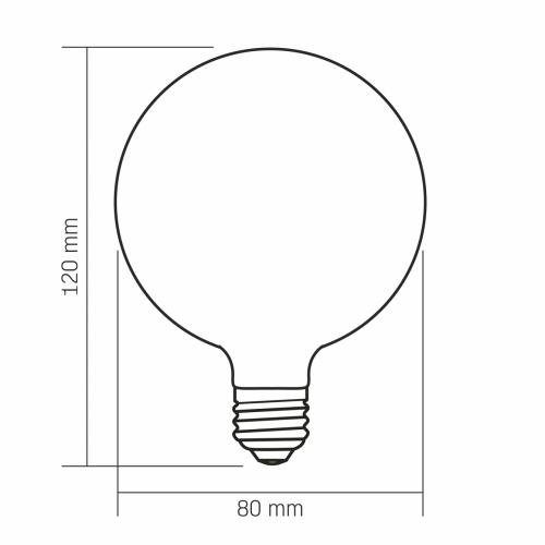 LED лампа Videx Filament G125 7W 3000K E27 VL-DG80MO