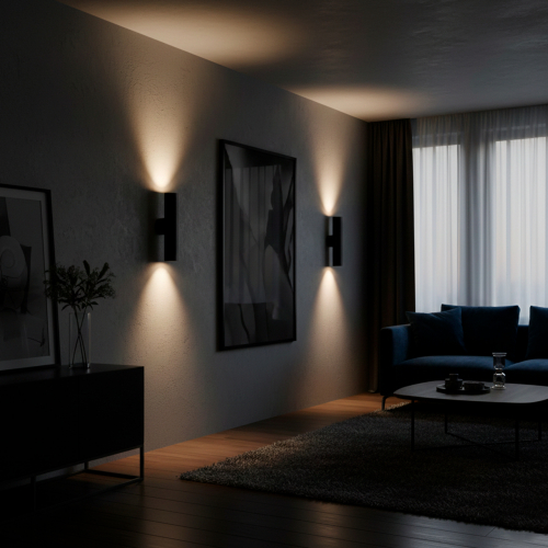 Світильник бра накладний Eurolamp під лампу 2хGU10 IP20 чорний LED-BRA-2xGU10(black)