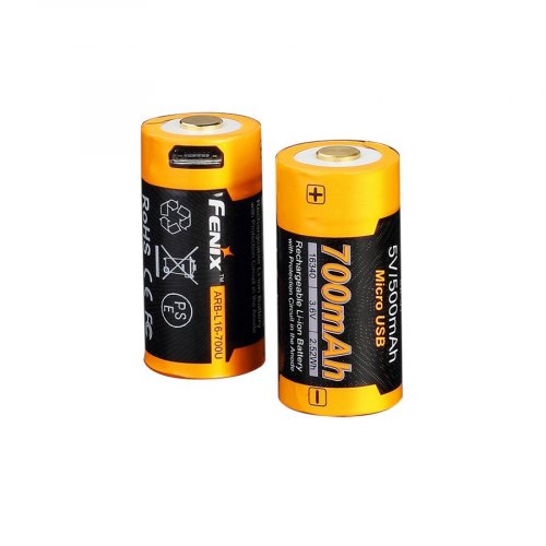 Аккумулятор Fenix 16340 800mAh micro usb зарядка ARB-L16-700U