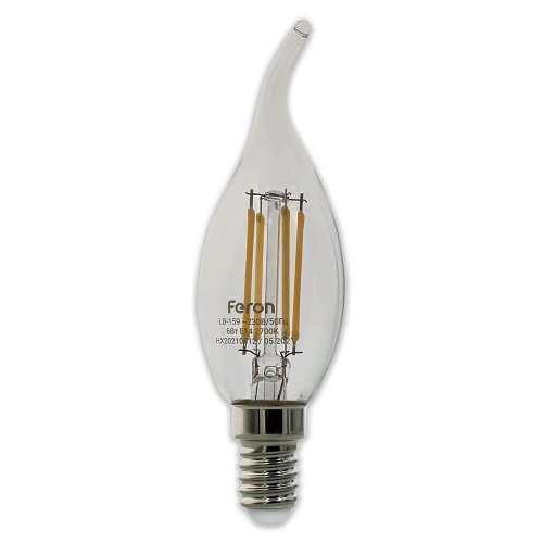 Світлодіодна LED лампа Feron свічка на вітрі LB-159 6W E14 2700K (25750) 5238